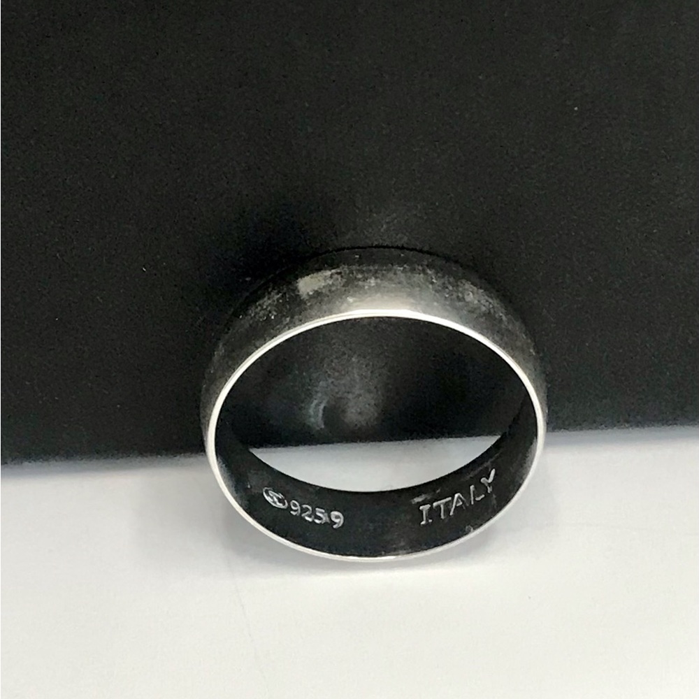 925 Sterling Silver Classic Men's Silver Band Ring Size 9 - Picture 6 of 15
